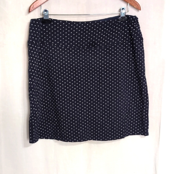 Keren Hart Navy Blue White Polkadot Stretch Mini Skort Size Extra Large - Picture 1 of 5